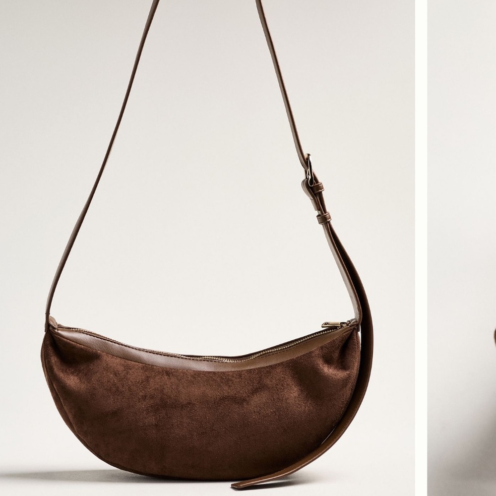 Brand new anthropology Brown faux suede bag
